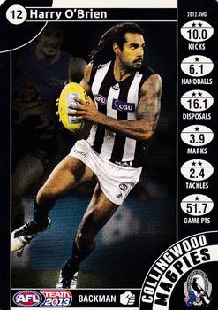 2013 Team Zone AFL Team #12 Harry O’Brien Front